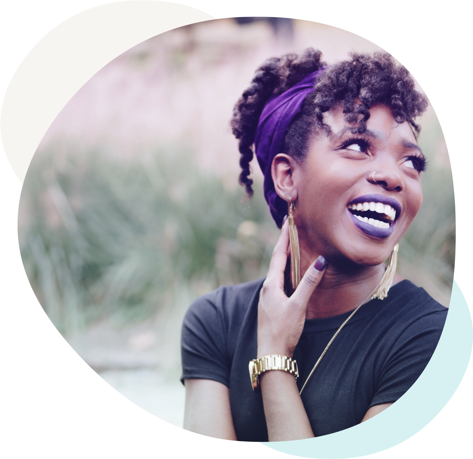 Woman smiling