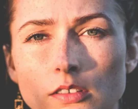 Woman with freckles