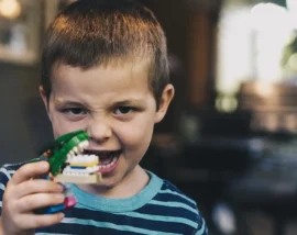 Child with toy